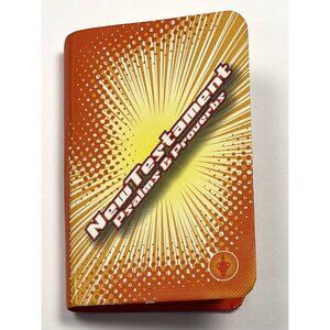 New Testament with Psalms & Proverbs 4.75" Orange Pocket Bible (2013, Gideon)